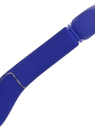 Calexotics shameless slim thumper blau silikon vibrierender zauberstab mit gebogenem griff und rundem kopf