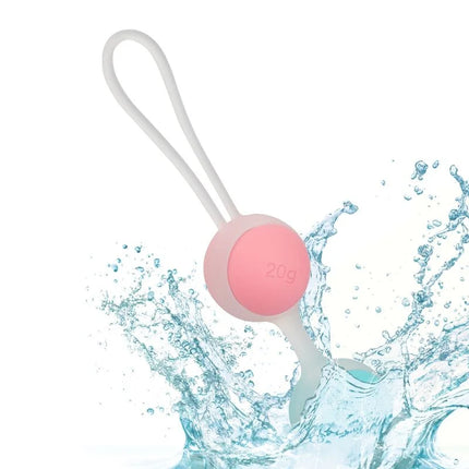 Pink silikon ei mit weißem griff 20g von calexotics she-ology set bolas kegeln austauschbar