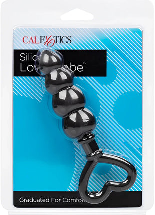 Schwarzer silikon analplug mit herzförmigem ring von calexotics 11,5 cm lang für angenehme verwendung