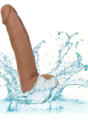 Tan silikon dildo mit realistischem strukturen und konturen 20 32 cm braun von calexotics