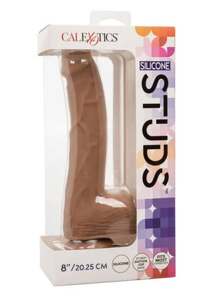 Calexotics silikon-nieten 20,32 cm braun silikonspielzeug mit noppen und realistischem, hautfarbenem design
