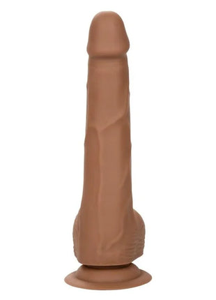 Tanfarbener realistischer silikon-dildo calexotics silikon-nieten 20,32 cm mit gerundetem kopf und strukturierter oberfläche