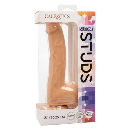 Calexotics silikon-nieten 20 32 cm haut 8 zoll langer silikonstab mit strukturierter oberfläche und saugnapfbasis