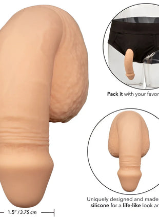 Beige silikon penisspielzeug 12,75 cm fleischfarben mit realistischer haptik und glatter oberfläche