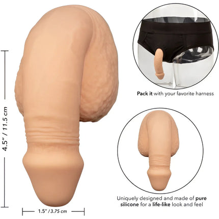 Beige silikon penisspielzeug 12,75 cm fleischfarben mit realistischer haptik und glatter oberfläche