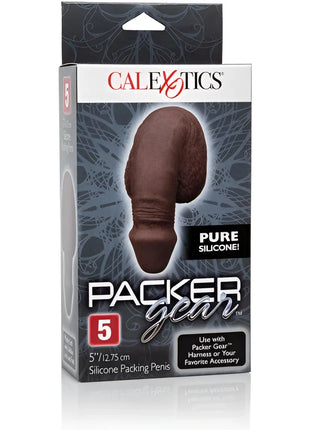CalExotics silikon-packungspenis in schokoladebraun 12,75 cm aus reinem silikon in verpackung
