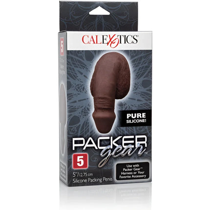 CalExotics silikon-packungspenis in schokoladebraun 12,75 cm aus reinem silikon in verpackung
