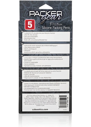Calexotics silikon-packungspenis 12,75 cm schwarz und grau aus silikon in verpackung 5 zoll lang