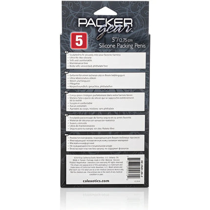 Calexotics silikon-packungspenis 12,75 cm schwarz und grau aus silikon in verpackung 5 zoll lang