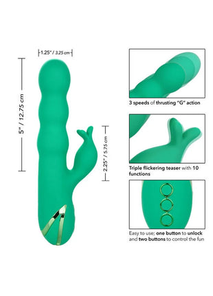 CALEXOTICS - SONOMA SATISFIER GRÜN - Rabbit-Vibrator