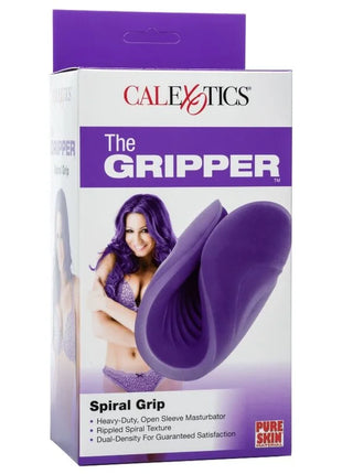 Lila silikon masturbator mit spiralgriff design das gripper von calexotics für intensives vergnügen