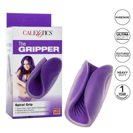 Purple silikon griffer spiralgriff masturbator mit texturierter doppeldichte für intensives vergnügen von calexotics