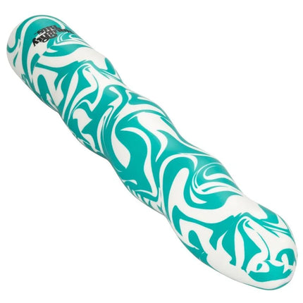 Calexotics squiggle dick persönlich teal weiß marmorierter schaumstoffroller mit ergonomischem design