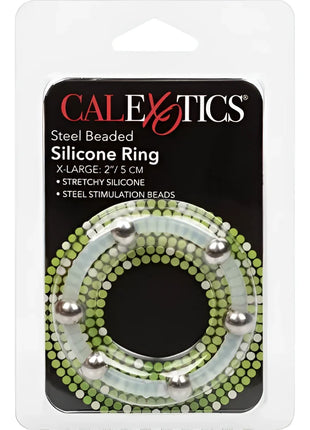 CALEXOTICS - STAHLPERLEN-SILIKONRING XL - Penisring ohne Vibration