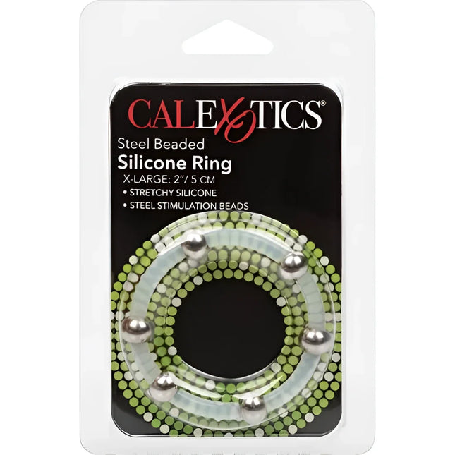 CALEXOTICS - STAHLPERLEN-SILIKONRING XL - Penisring ohne Vibration