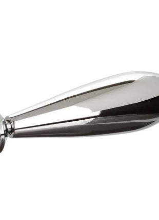 Shiny chrome vorhangstange mit facettiertem kristallknauf am ende von calexotics star fucker glider plug
