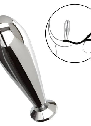 Calexotics star fucker glider plug metall tamper mit glänzender chromoberfläche und tropfenform mit rundem boden