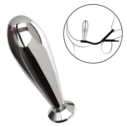 Calexotics star fucker glider plug metall tamper mit glänzender chromoberfläche und tropfenform mit rundem boden