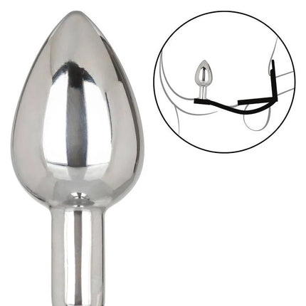 Shiny silberner metallischer analplug calexotics star fucker mini plug mit konischem birnenförmigem kopf und glattem schaft