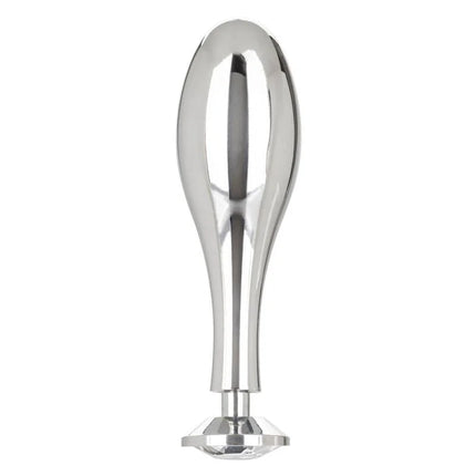 Calexotics star fucker teardrop plug mit glänzend verchromtem metall und facettiertem kristallfuß