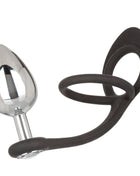 Calexotics star fucker xl teardrop plug silberner metallischer analplug mit schwarzem silikonring und griff