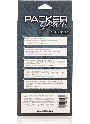Calexotics steht zum pee packer in braun ist ein hygienischer, flexibler silikonpacker für sichere befestigung im harness