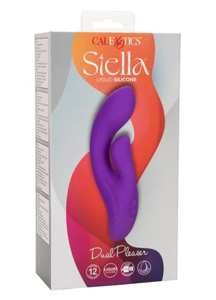 Violette dual pleaser aus flüssigem silikon von calexotics mit zwei stimulierenden enden