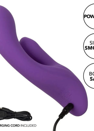 Calexotics stella dual pleaser violett silikon vibrator mit gebogenem ergonomischem design und usb ladekabel