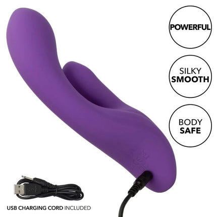 Calexotics stella dual pleaser violett silikon vibrator mit gebogenem ergonomischem design und usb ladekabel