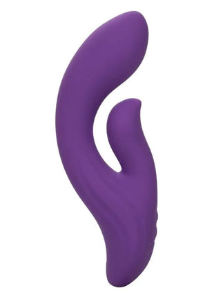 Violetter silikon-vibrator von calexotics mit ergonomischem design und glatter oberfläche für doppelten genuss