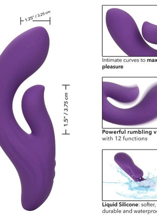 Purple silikon vibrator stella dual pleaser violet von calexotics mit ergonomischem design und mehreren vibrationsmodi