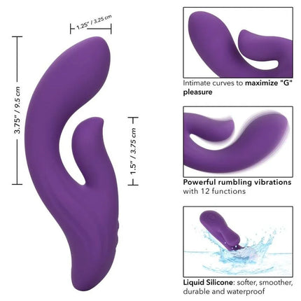 Purple silikon vibrator stella dual pleaser violet von calexotics mit ergonomischem design und mehreren vibrationsmodi