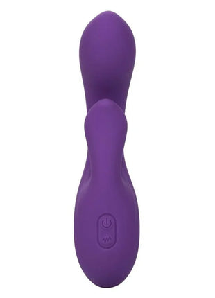 Violetter calexotics stella dual pleaser aus silikon mit vibrationsfunktion und bedientasten am griff