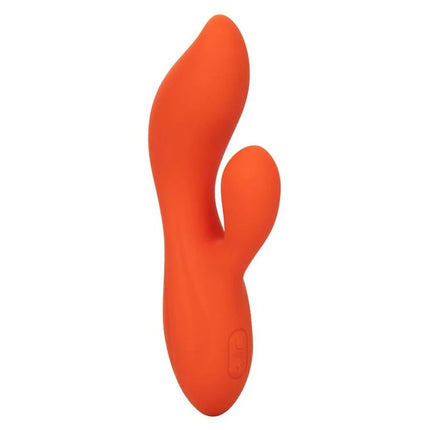CaleXotics stella dual teaser orange silikonvibrator mit ergonomischem design und glatten konturen