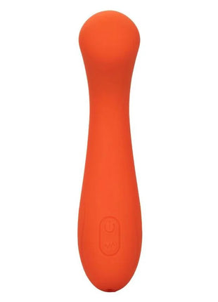 Oranges silikon-vibrationsstab mit power-taste am griff von calexotics stella g-wand für intime massage