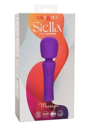 Calexotics stella massager violett purple liquid silicone massager in retail packaging for personal use