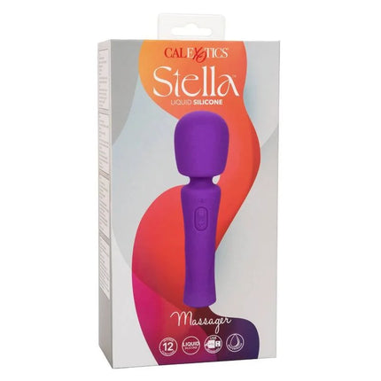 Calexotics stella massager violett purple liquid silicone massager in retail packaging for personal use