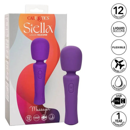 Calexotics stella massager violett lila silikonmassagegerät mit ergonomischem design und usb wiederaufladbar
