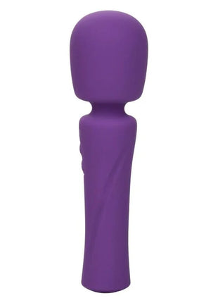 Purple silikonummantelter wandvibrator mit glattem rundem kopf und konturiertem griff von calexotics stella massager violett