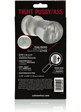 Cleariertes dual-ended analtoy von calexotics mit anatomisch korrekter struktur und invisi-skin material
