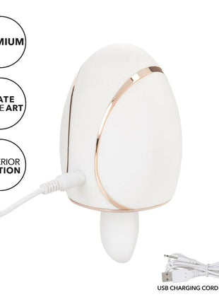 Weiß-roségoldener saugnapfgerät mit modernem design von calexotics strkt die smarte vergnügenkönigin