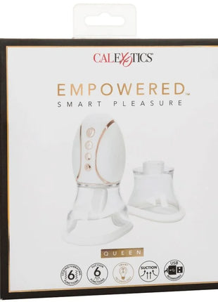 Weiße und goldene calexotics strkt die smarte vergnügenkönigin mit modernem design und smarten funktionen