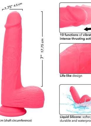 CaleXotics studs realistischer vibator rosa flüssigsilikon 10 vibrationen wasserdicht lebensecht