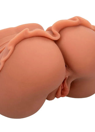Peachfarbener silikon-strap-on mit realistischen konturen und strukturierter riemengestaltung von CalExotics