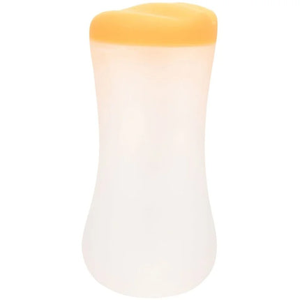 CaleXotics tiefer pussy-griff silikonflasche durchsichtig weiß mit gelb-orange deckel zur intimen anwendung