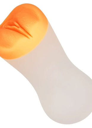 Calexotics tiefer pussy-griff oranger und durchsichtiger silikon-analplug mit strukturierter, runder spitze