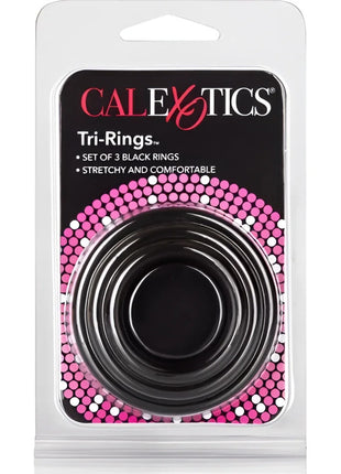 CALEXOTICS - TRI-RINGS SCHWARZ - Penisring ohne Vibration