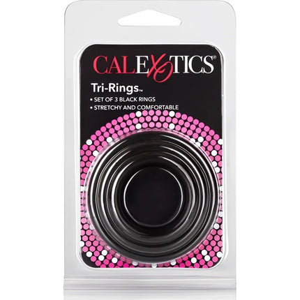 CALEXOTICS - TRI-RINGS SCHWARZ - Penisring ohne Vibration