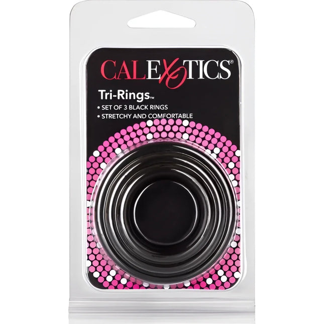 CALEXOTICS - TRI-RINGS SCHWARZ - Penisring ohne Vibration