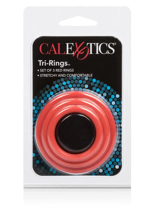 CALEXOTICS - TRI-RINGS SET ROT - Penisring ohne Vibration